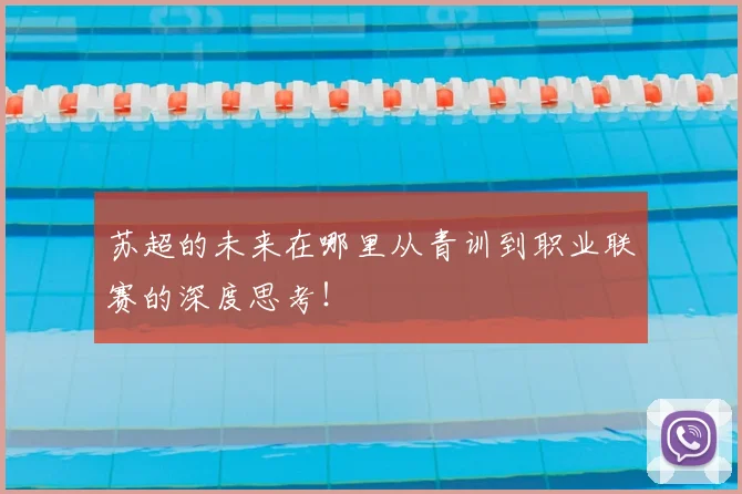 苏超的未来在哪里从青训到职业联赛的深度思考!